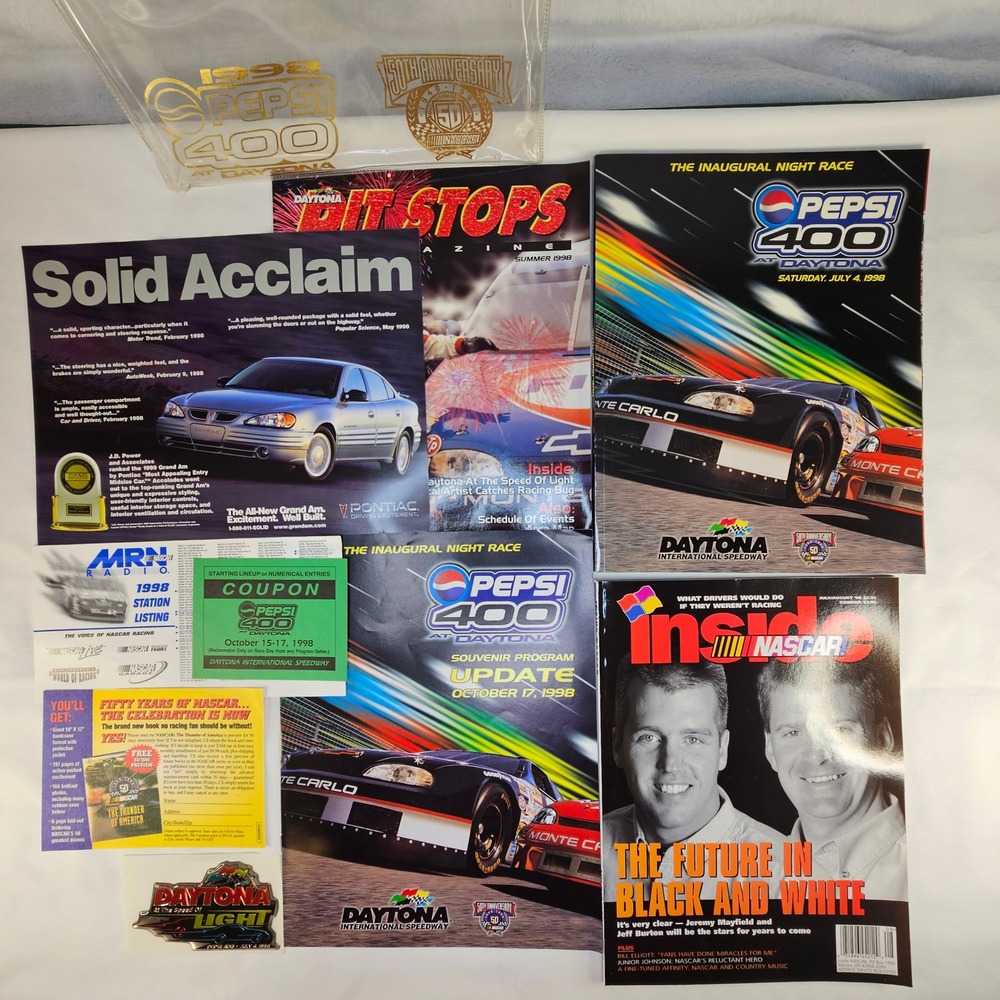 Vintage 1998 Pepsi 400 Daytona Inaugural Night Race NASCAR 50th‎ Anniversary Set - Picture 16 of 16